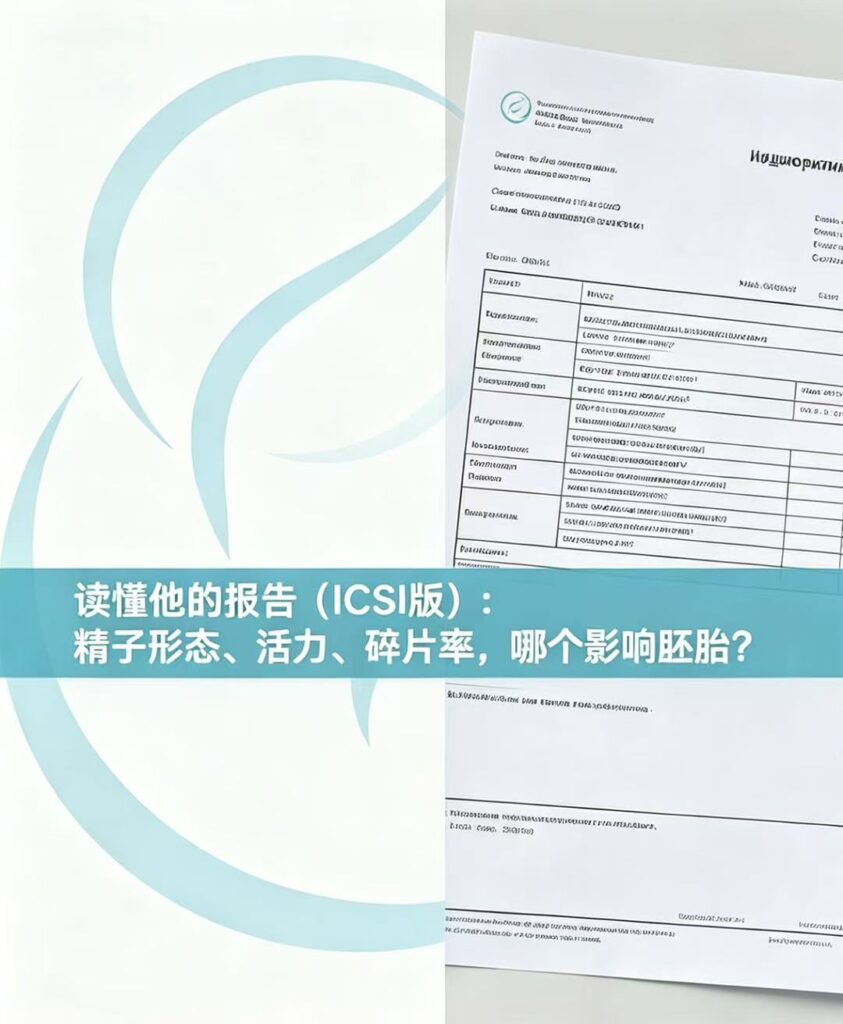 《读懂他的报告（ICSI版）：精子形态、活力、碎片率，哪个影响胚胎？》